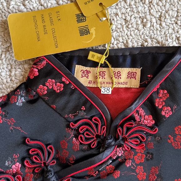 Handmade Chinese qipao top and skirt new with tag - Picture 2 of 12